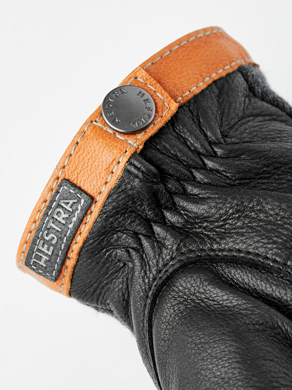 Hestra Gloves Deerskin Wool Tricot Charcoal/Black