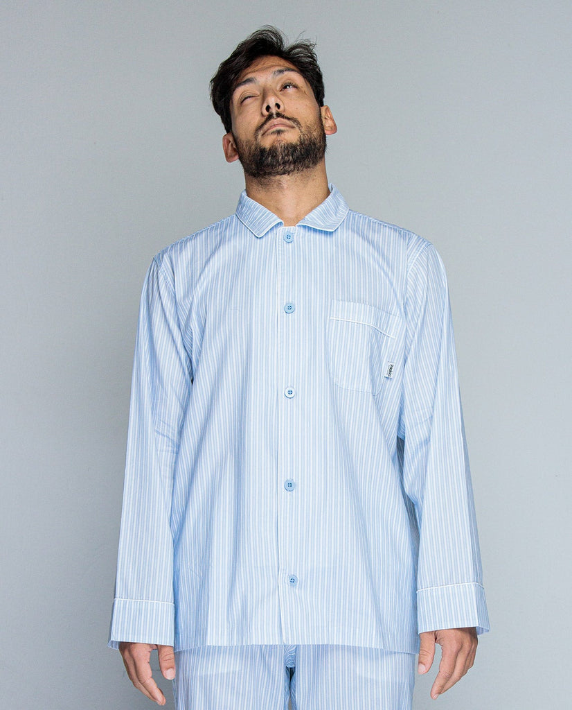 Double Striped PJ Shirt Blue